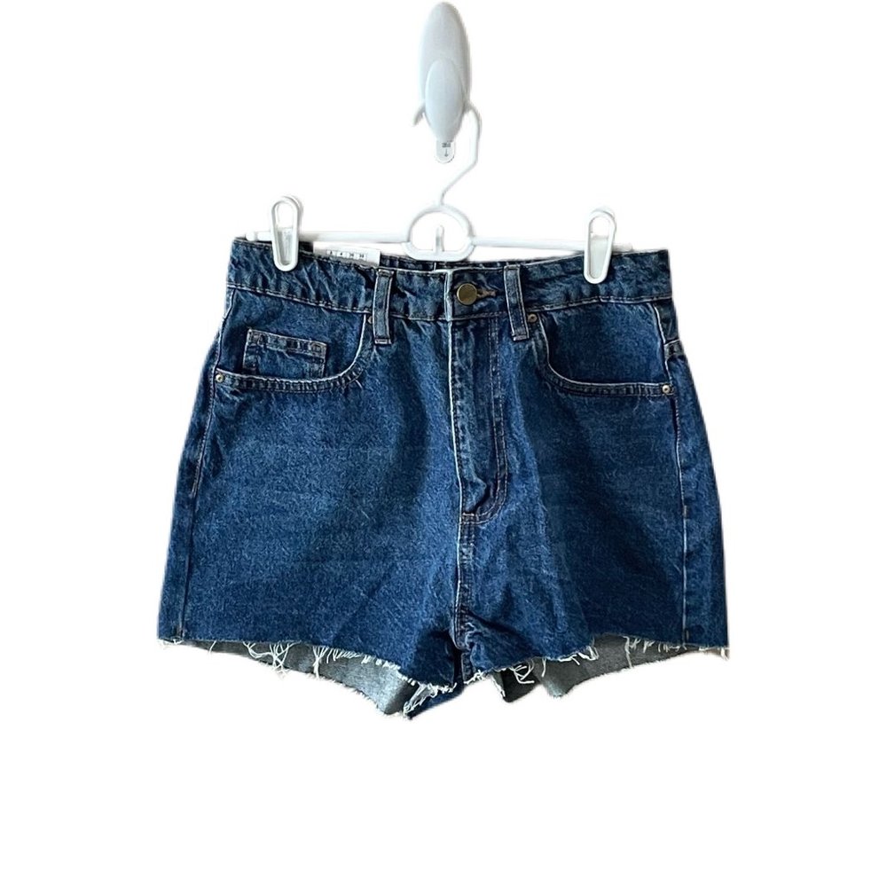 Cotton On 91 Women’s High Rise Goldie Denim Shorts Size 4 Vintage Dark Wash